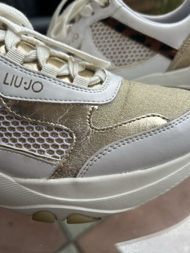 Sneakersy Liu Jo na platformie biale zlote rozmiar 38 damskie buty