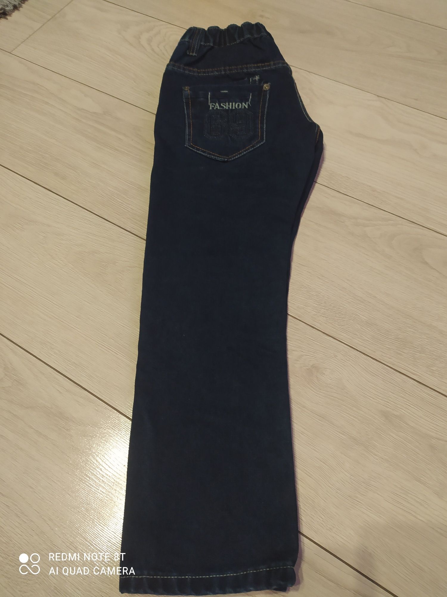 Spodnie jeans granatowe r. 128