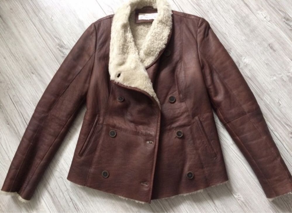 Zara Premium Kożuszek 100% skóra, rozmiar M (wypada S)