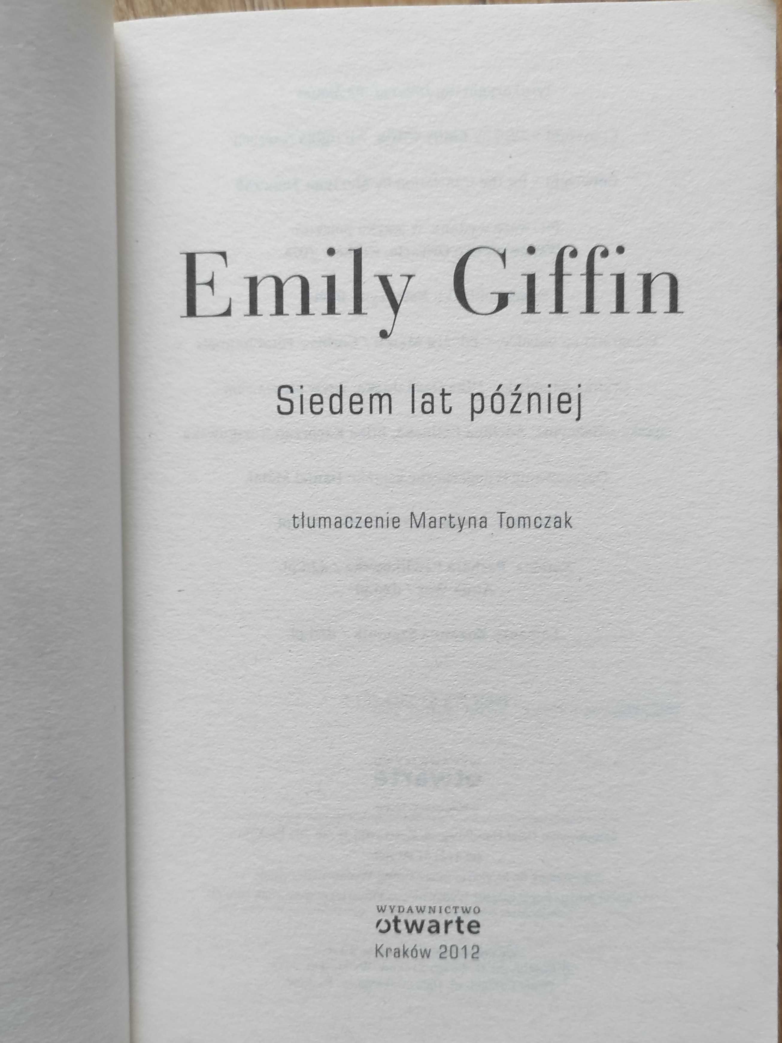 Książka Siedem lat później Emily Giffin