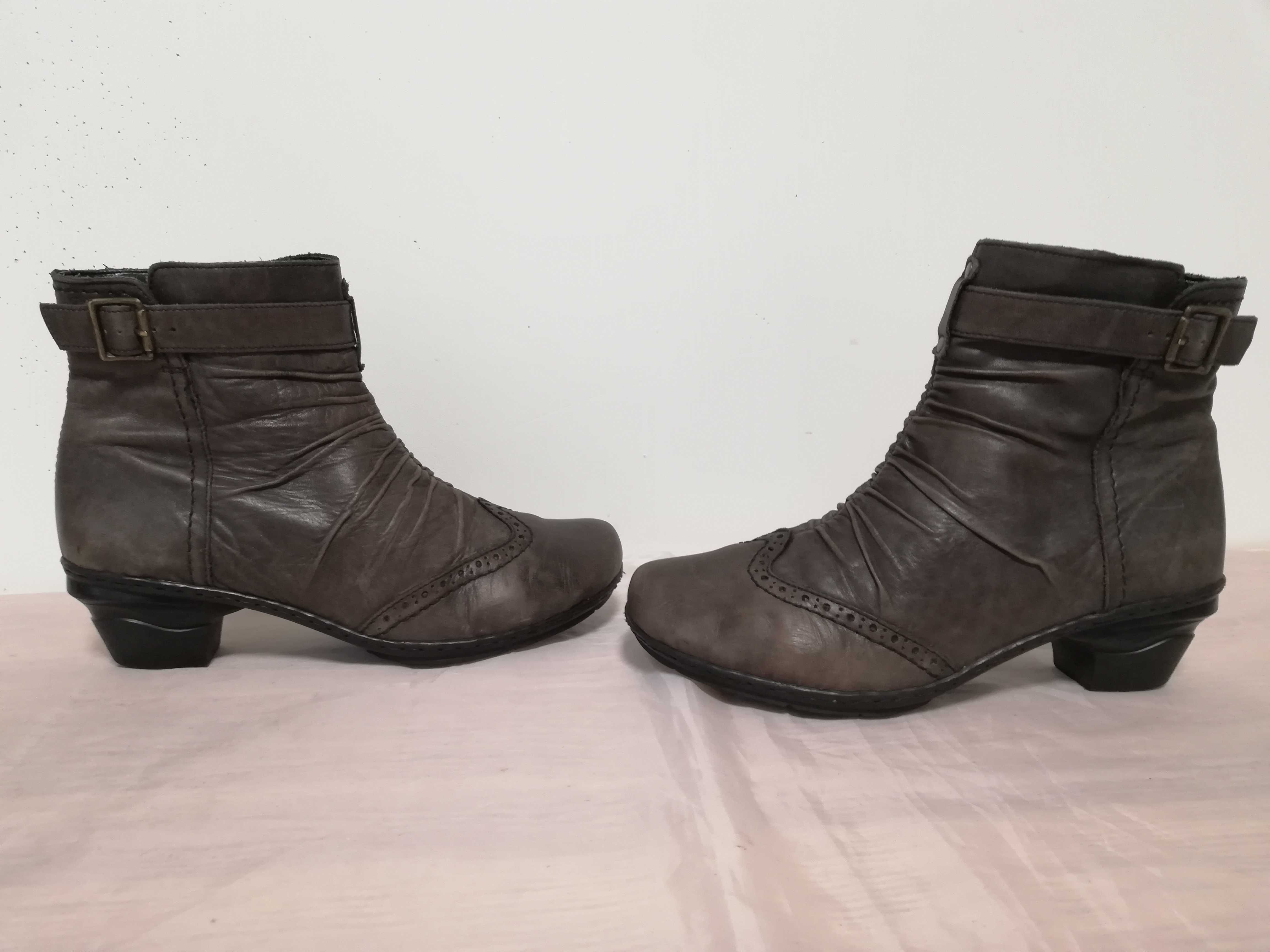 Buty botki skórzane Rieker r. 38 , wkł 25 cm