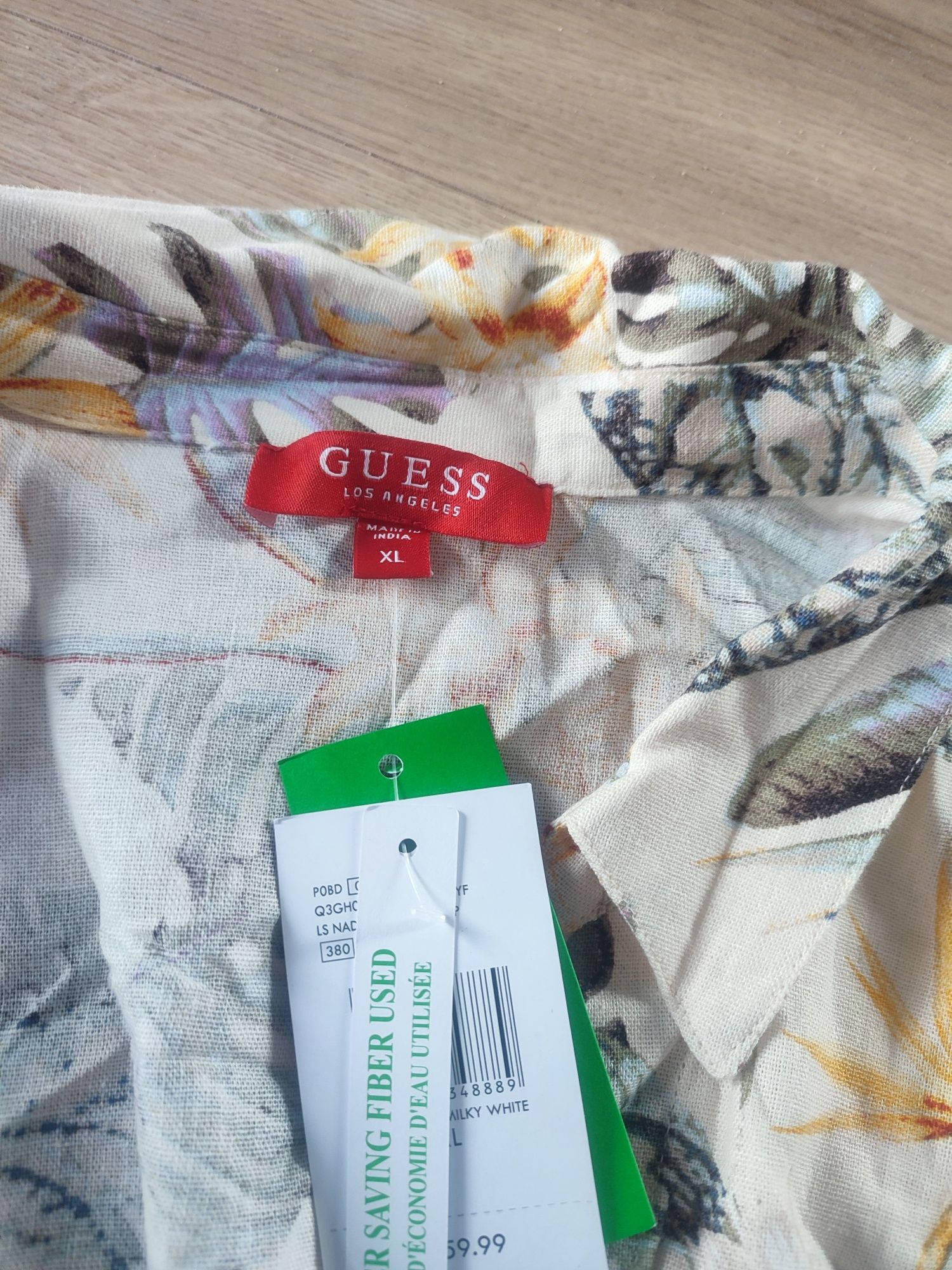 Bluzka damska oryginalna guess xl kwiaty wiązana