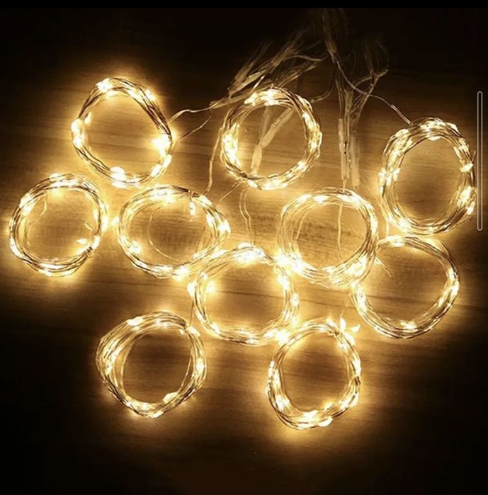 Гірлянда штора РОСА 3М*3М Світлодіодна, USB, 300 LED, Нова, 8 режимів