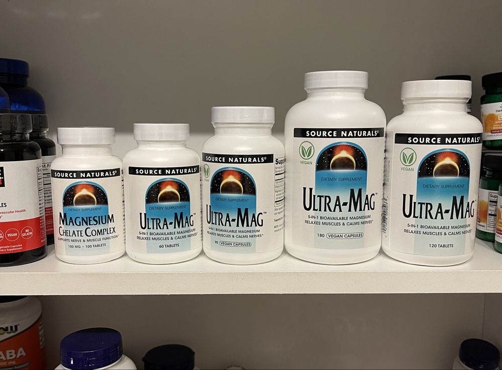 Магний Ultra-mag Sourсe Naturals хелат, глюконат, цитрат Ультра маг