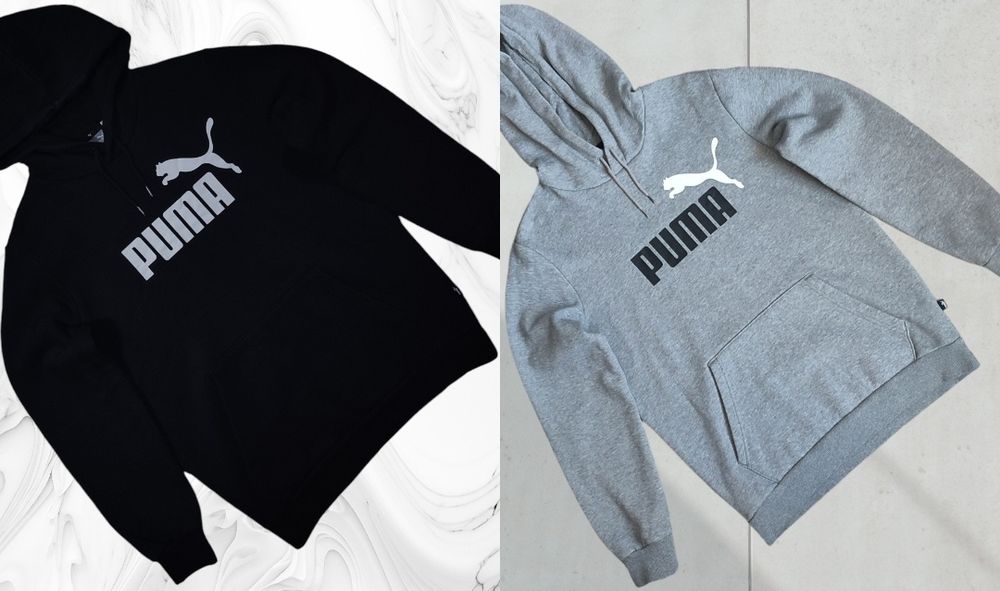Худі Puma Essentials big logo black and grey (Розмір S)