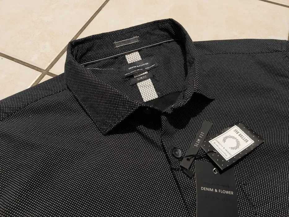 DENIM & FLOWER USA - NOWA! z Metkami Koszula Męska rozmiar XL