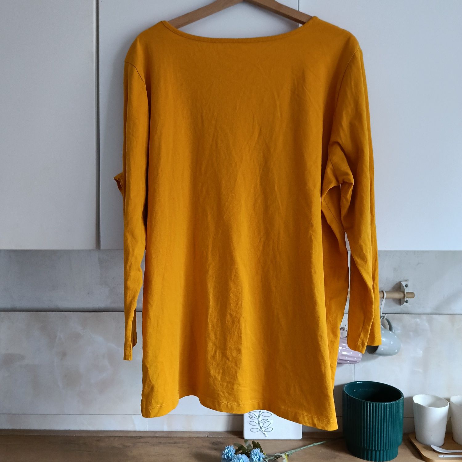 Niemiecka marka 48 4XL bawełna wygodna bluzka damska basic na wiosnę l