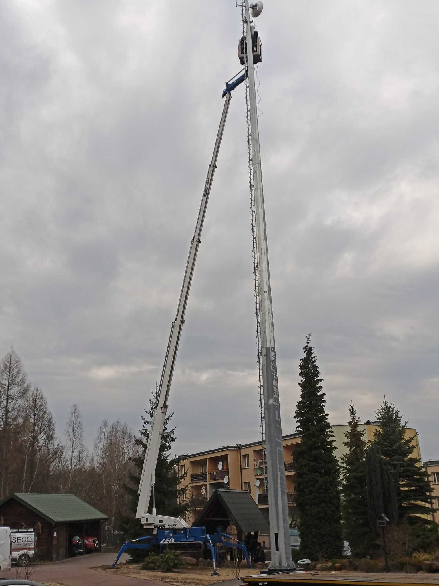 Podnośnik koszowy, zwyżka, prace wysokościowe