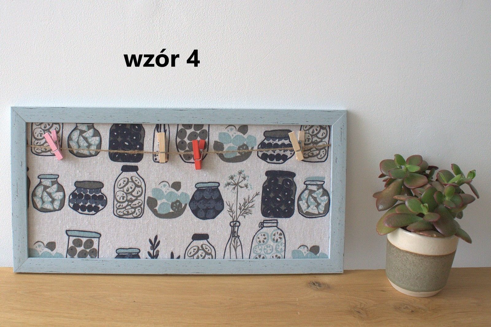 Ramka na zdjęcia z klamerkami 20x40 cm - wzór do wyboru