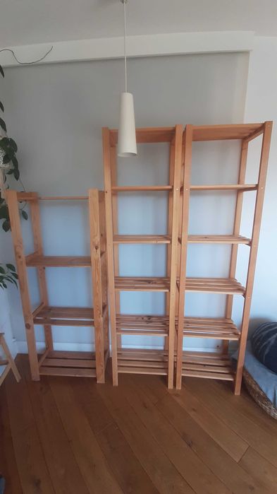 Regał Albert IKEA + 2 regały z sosny