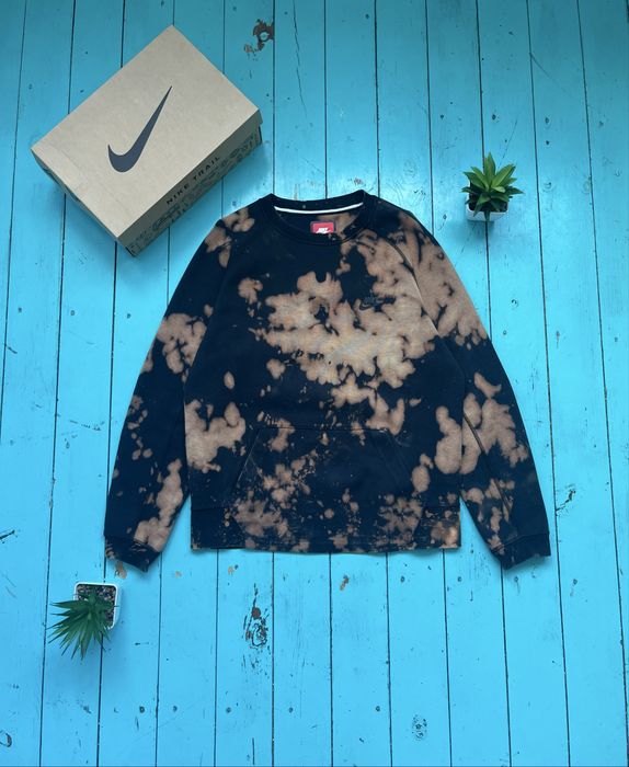 Свитшот Nike Tech Fleece Tie-Dye, размер М, зип худи nike tech fleece