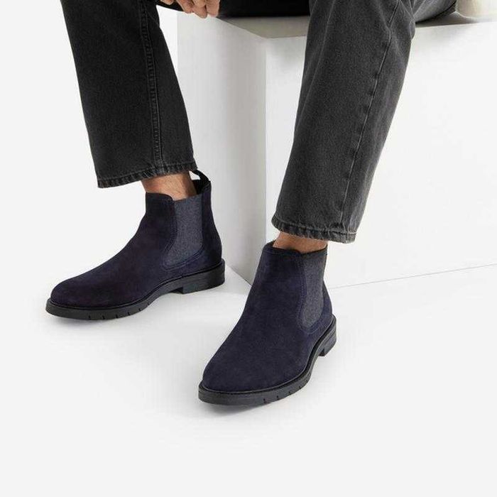 Чоловічі замшеві черевики челсі zara