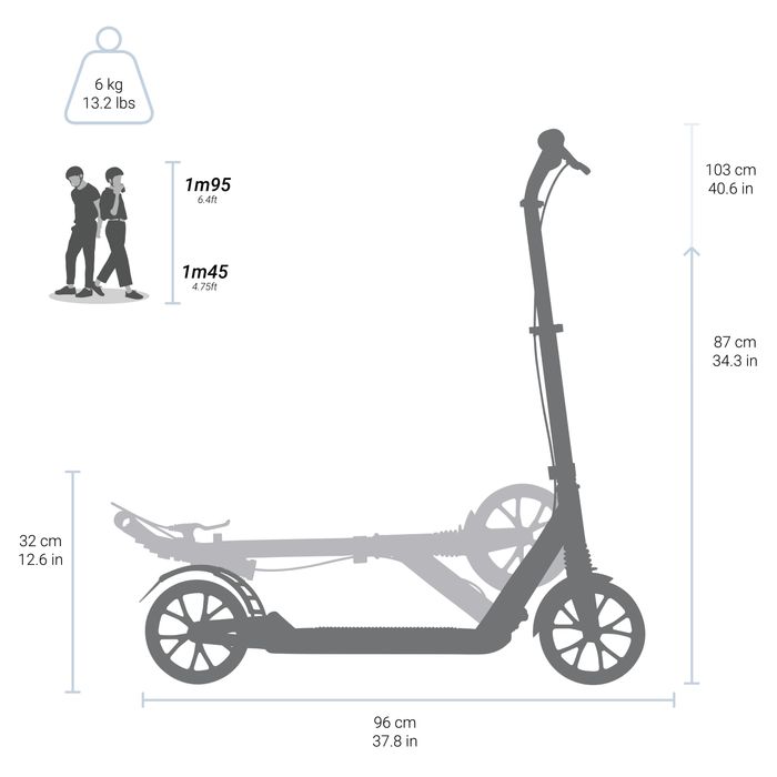 TROTINETE ADULTO T7XL PRETO