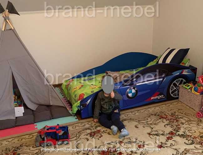 Ліжко (кровать) машина БМВ +матрац+подушка+подарунок, у наявності!