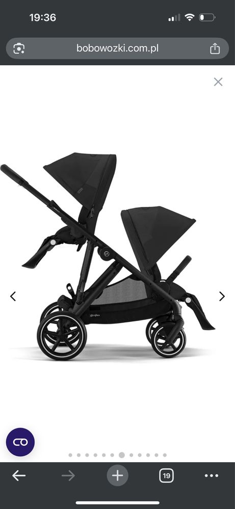 Cybex gazelle s  moon black