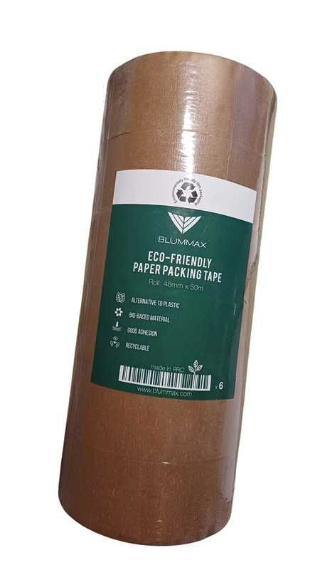 Taśma do pakowania Kraft Eco 6 sztuk 48mm x 50 m, NAJTANIEJ