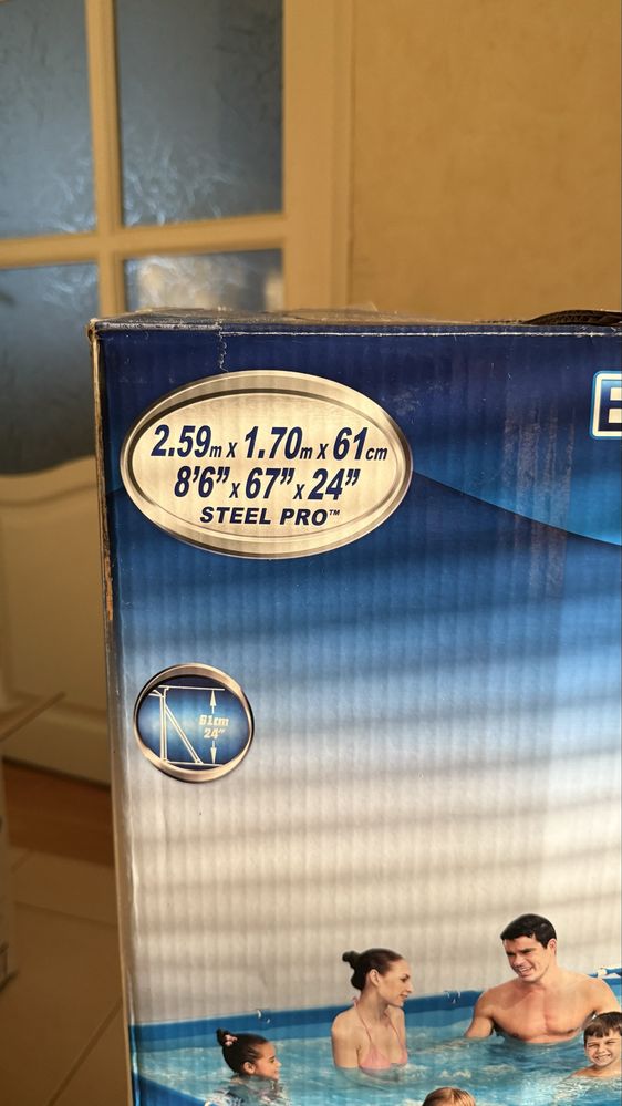 Басейн каркасний Bestway Steel pro 259х170х61 на 2300л