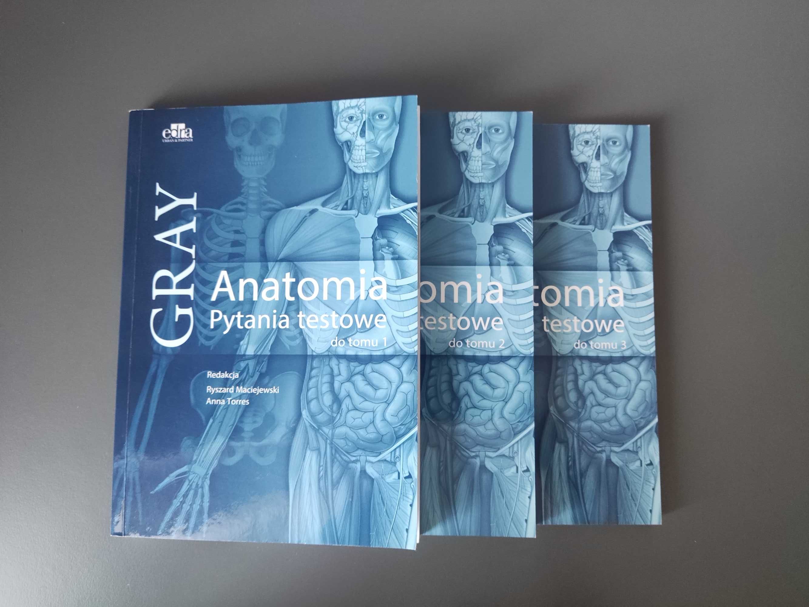 Anatomia Gray Pytania testowe tomy 1-3