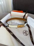 Ремінь Hermes шкіра | білий, коричневий, чорний