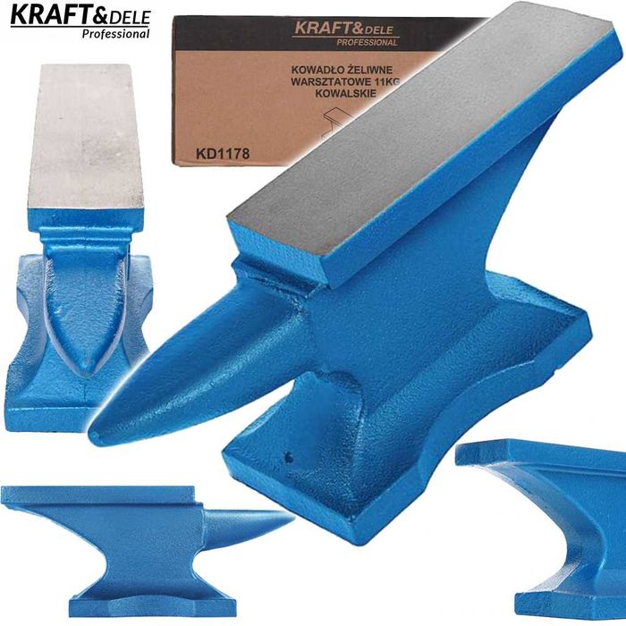 KRAFT&DELE Kowadło Żeliwne Kowalskie Warsztatowe 11kg 22,5cm KD1178