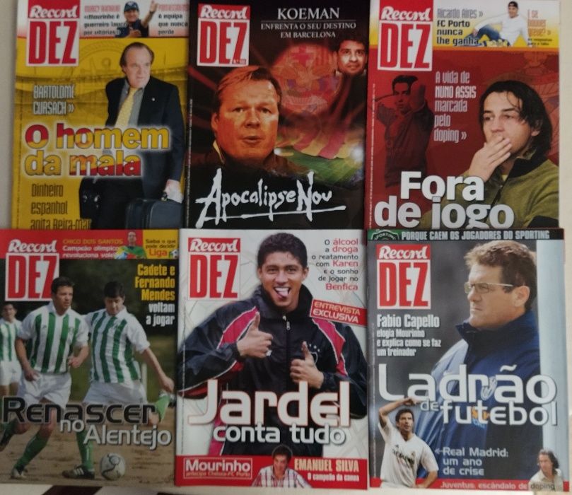 Revistas de futebol 'Record 10'