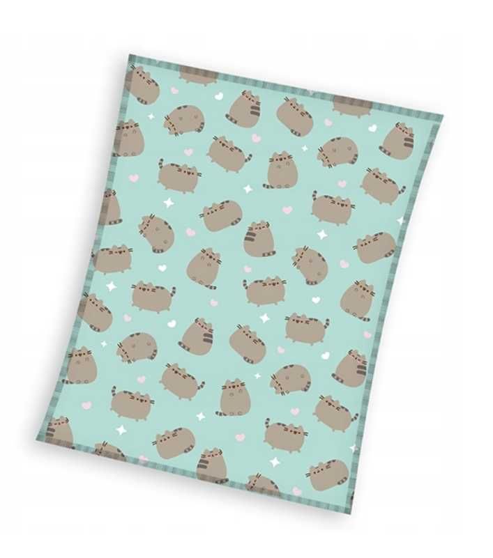 Poduszka kształtka koc polarowy Pusheen 150x200 młodzieżowy narzuta