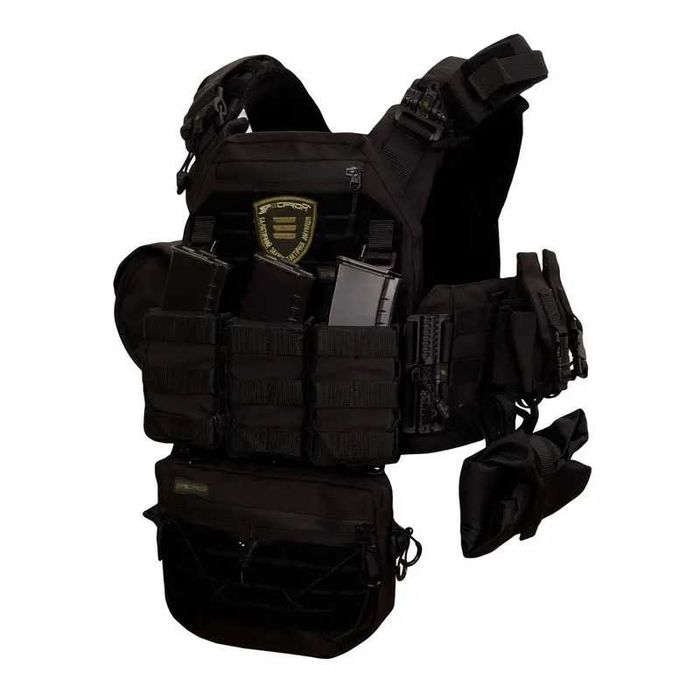 Плитоноска Warmor gen.3 Pro Max з повним комплектом Чорна