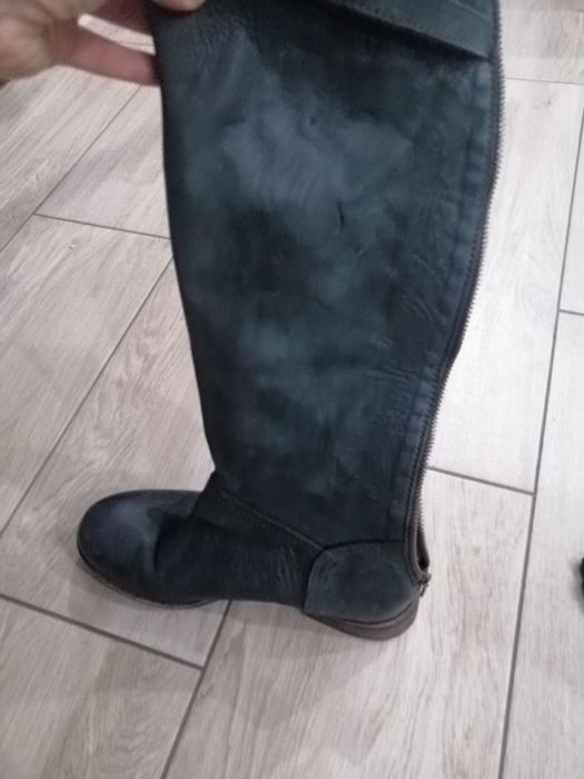 Włoskie kozaki rozm. 37 butelkowa zieleń nowe