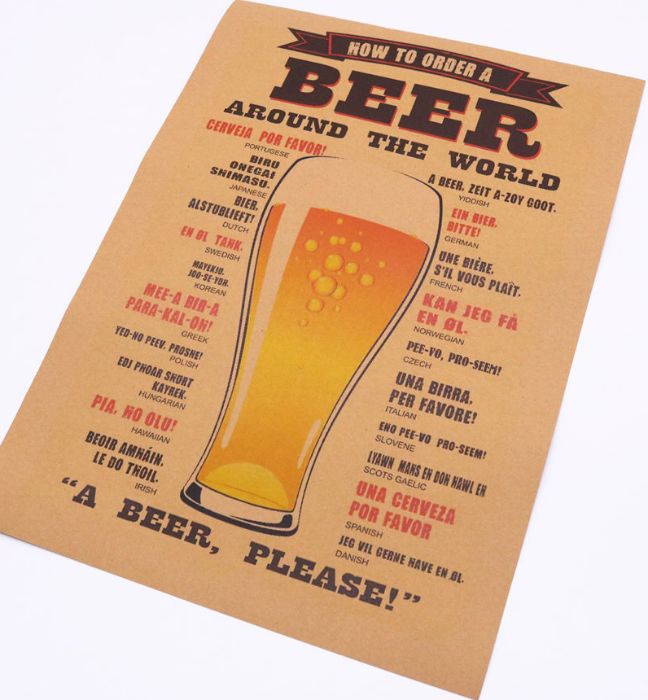 Cartaz vintage NOVO sobre cerveja