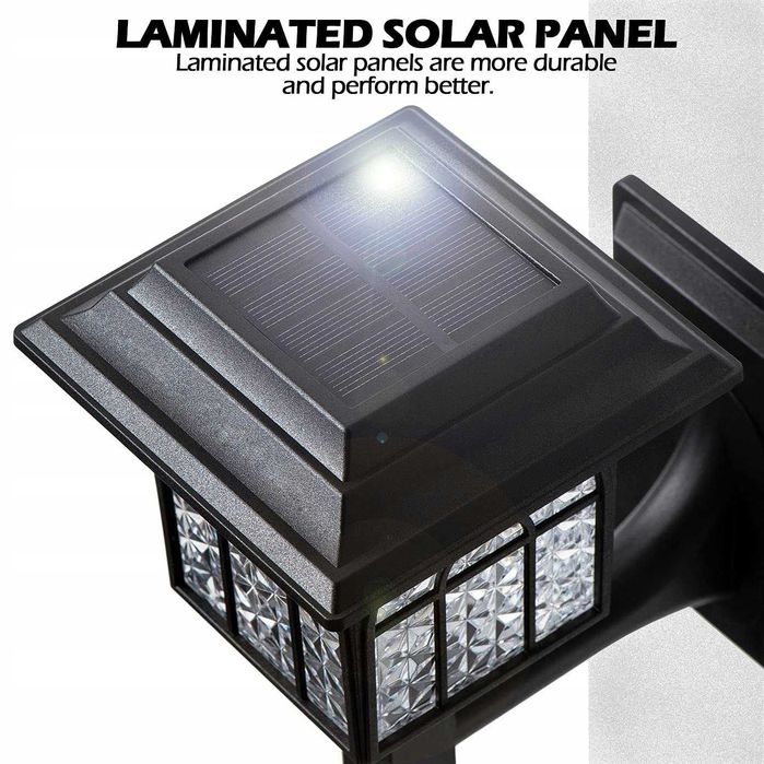 lampy solarne kinkiety na ścianę LeiDrail czarny 12,5 cm 4 szt.