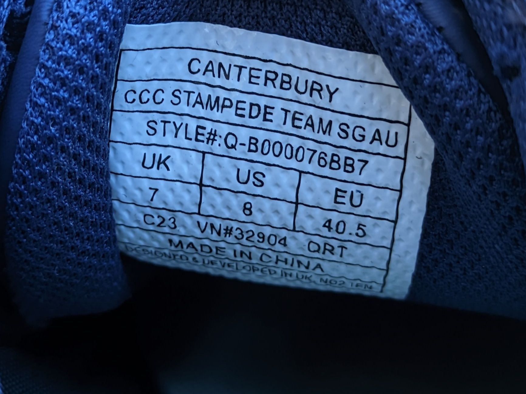 Бутси Canterbury VW Size: 40.5