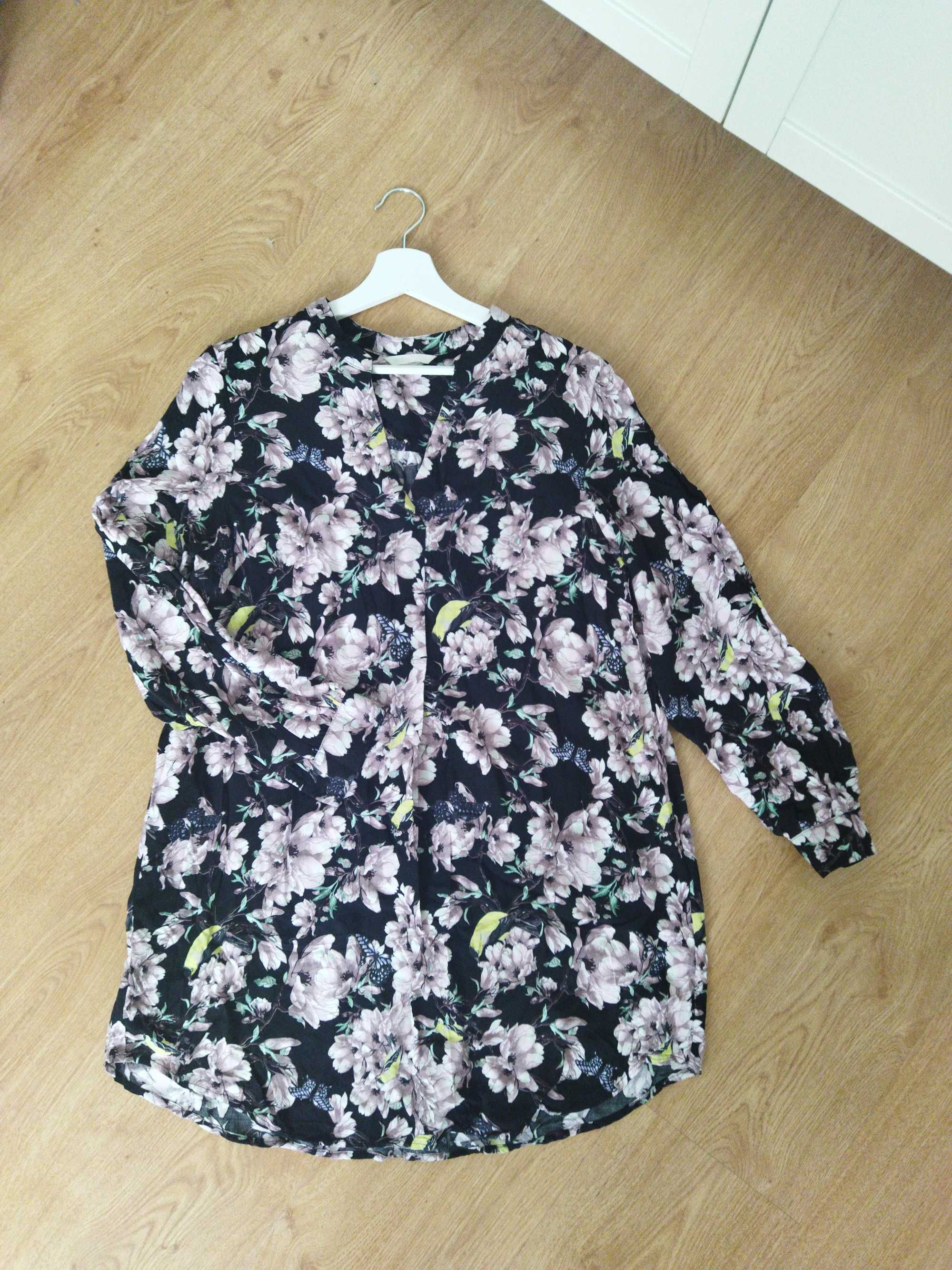 Bluzka H&M motyw kwiaty r. XS/S/M 34/36/38