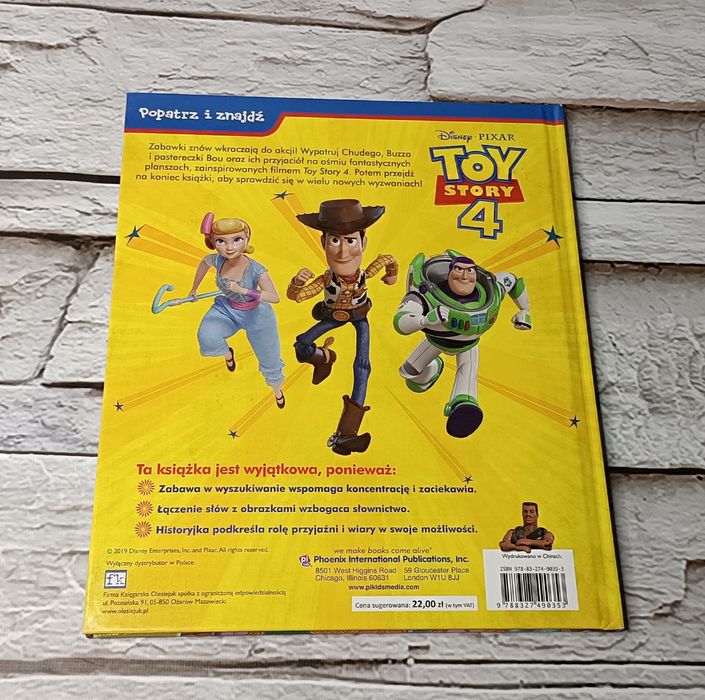 Toy Story 4 - popatrz i znajdź - książka