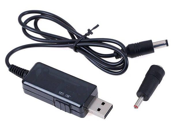 USB кабель для роутера 9/12 В з перехідником / Підвищуючий кабель для