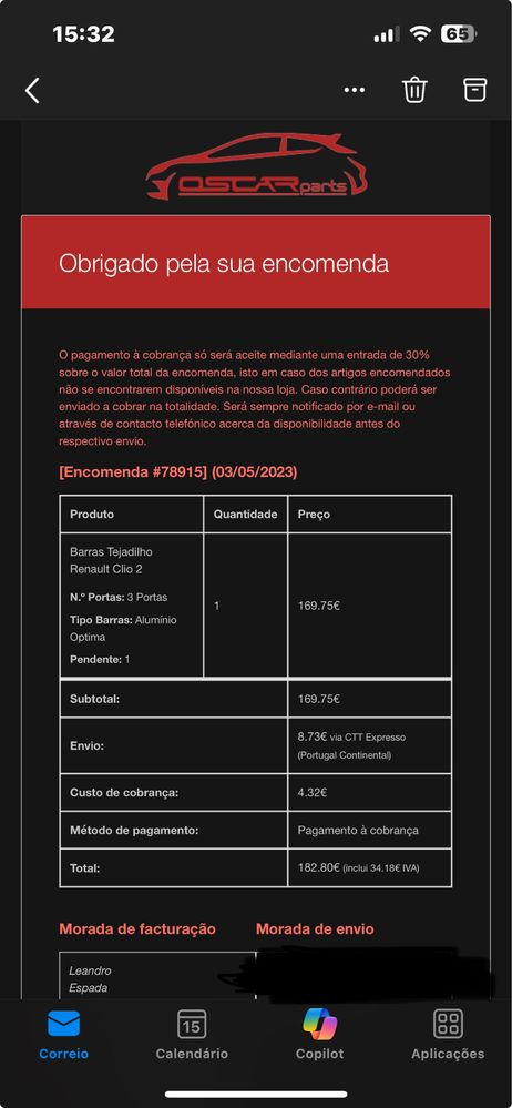 Barras Tejadilho Cruz Como NOVAS Para Renault Clio II Comercial