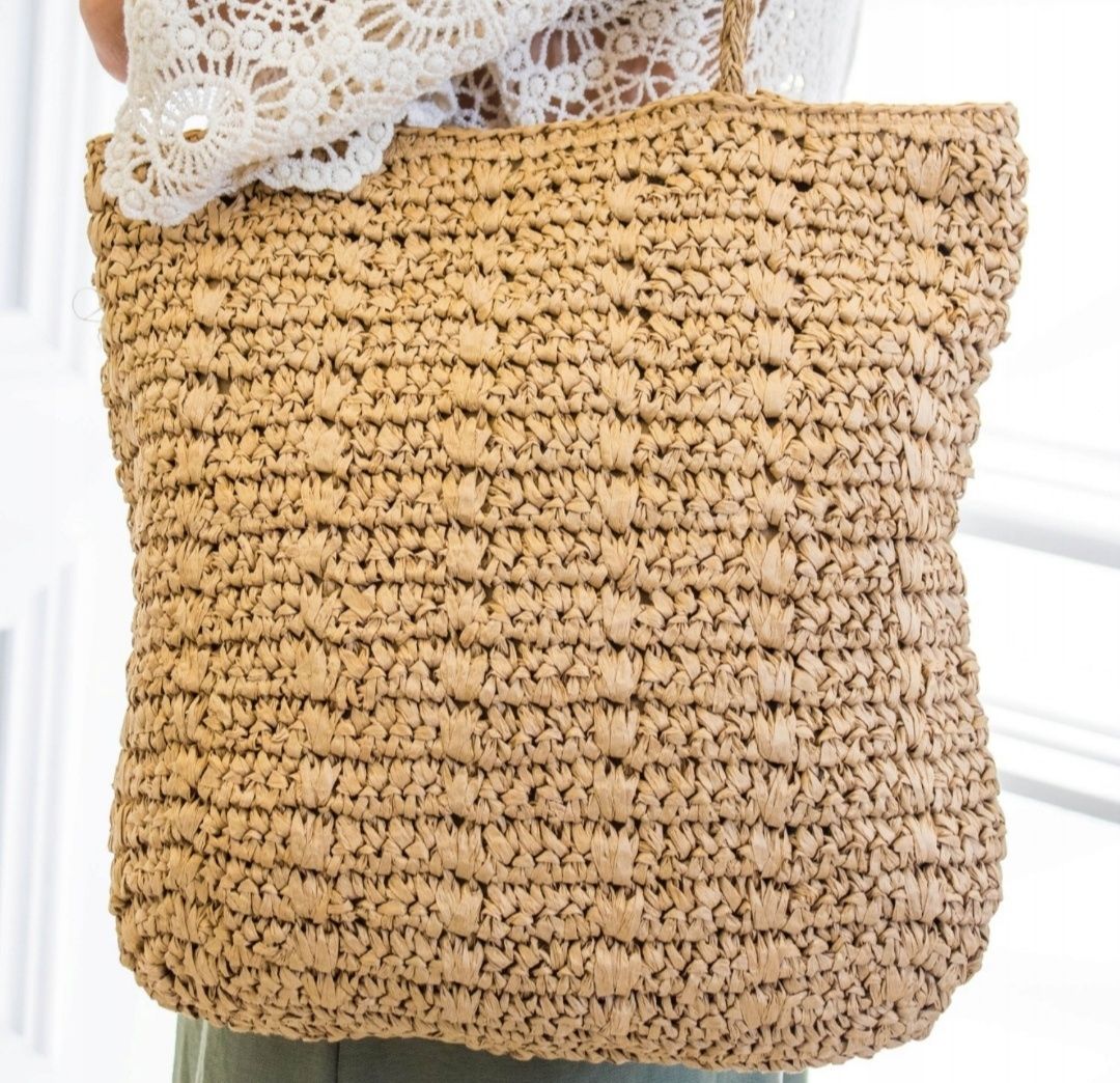 Torebka Boho shopper z zamkiem