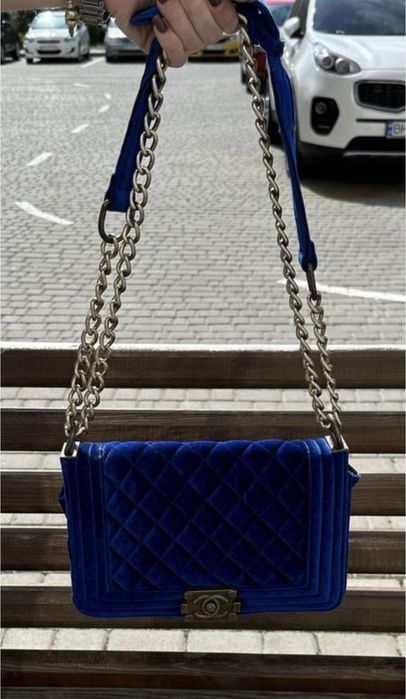 Сумка chanel boy замшева