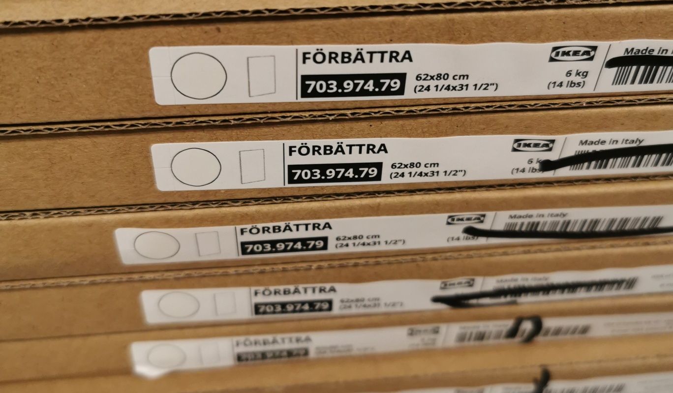 10 Szt. FORBATTRA BIAŁY POŁYSK 62x80 cm panel maskujący. IKEA Metod.