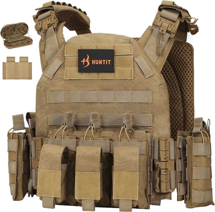 Тактический жилет, 3D дышащий жилет HUNTIT с системой MOLLE