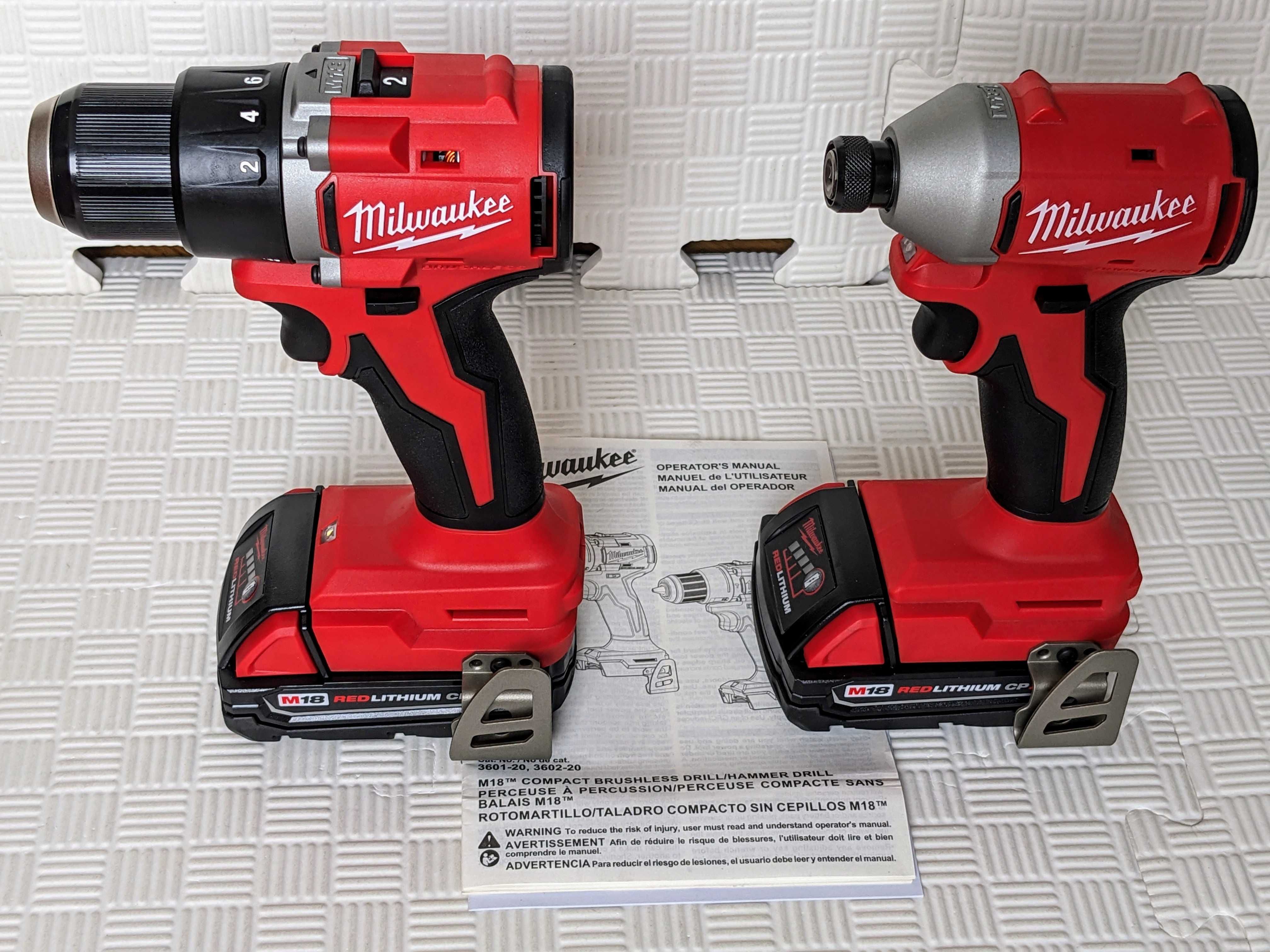 Набір Milwaukee 3692-22CT M18 шуруповерт 3601 імпакт 3650