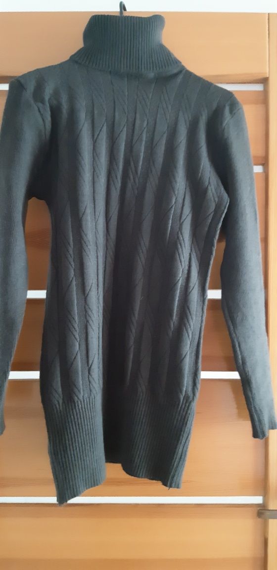 Tunika golf sweter szary