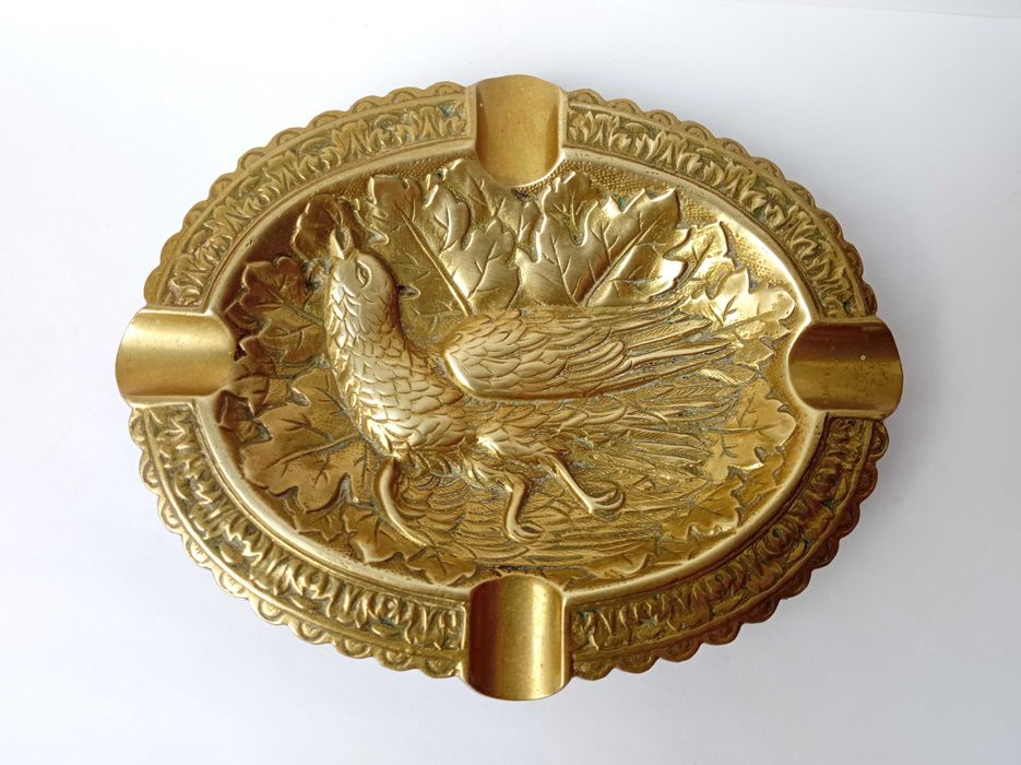 kolekcjonerska popielniczka z mosiadzu