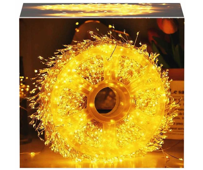 Lampki choinkowe 500 led światełka druciki ryż girlanda ciepły biały