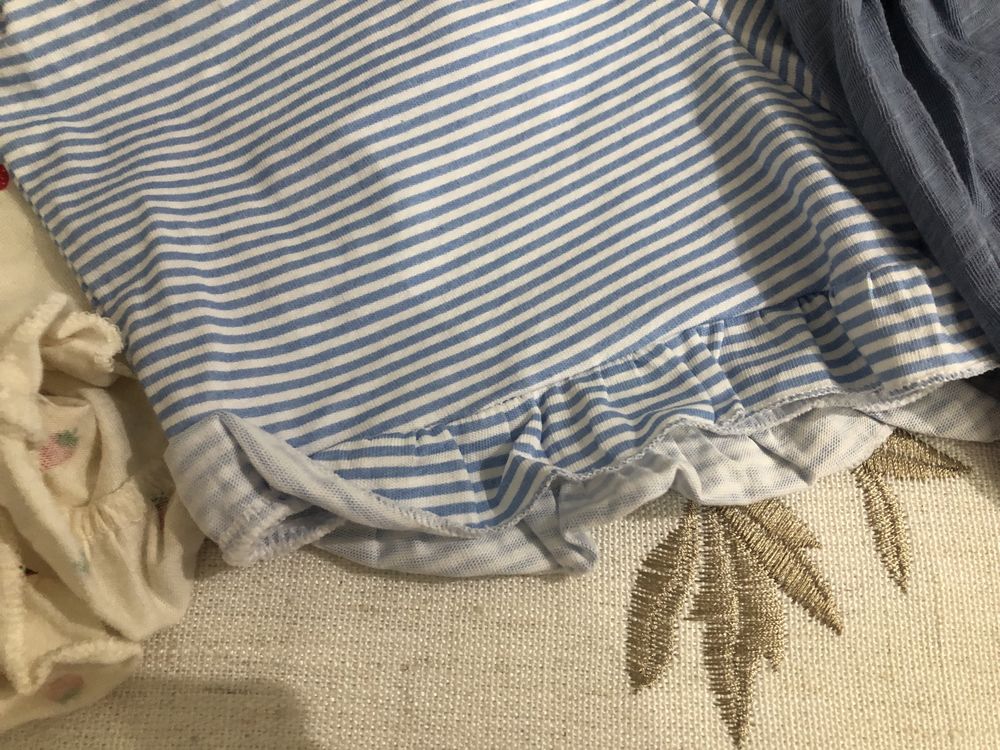 Spodenki 3pak szorty lato H&M falbany niemowlęce dziewczęce NOWE! 92
