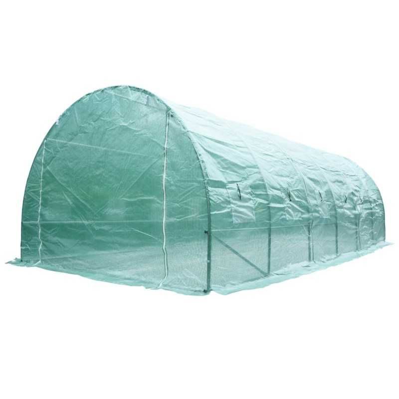 Estufa para Horta ou Jardim com 12 Janelas estrutura de aço - 6x3x2m