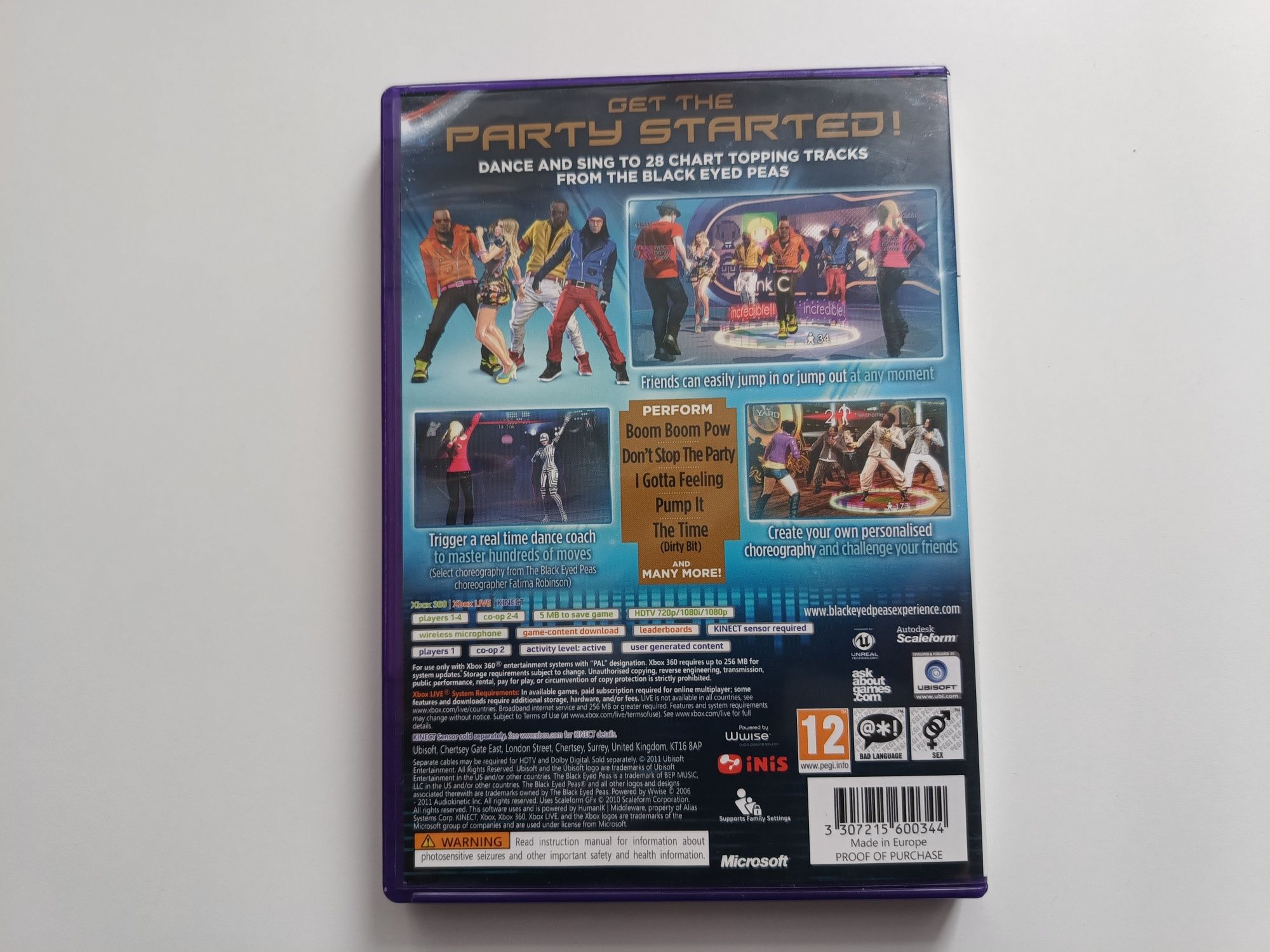 Gra Xbox 360 KINECT The Black Eyed Peas Experience