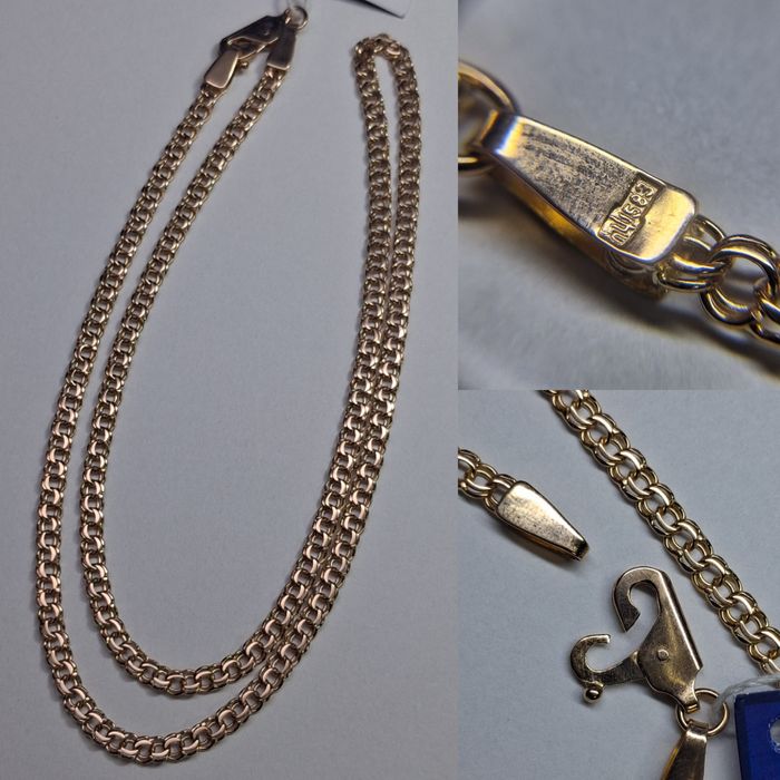 Золотая цепочка бисмарк 583 проби золотий ланцюжок бісмарк