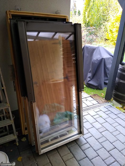 Dwa okna dachowe Roto Q4 160x78 z demontażu