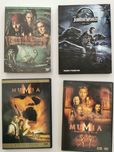 Zestaw 4 hitów filmowych na DVD Mumia x2, Piraci, Jurrasic - oryginały