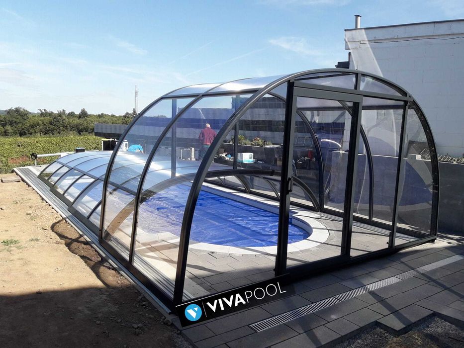Zadaszenie na basen DUO Smart 10.29 x 4,75 x 2,30 poliwęglan lity dach